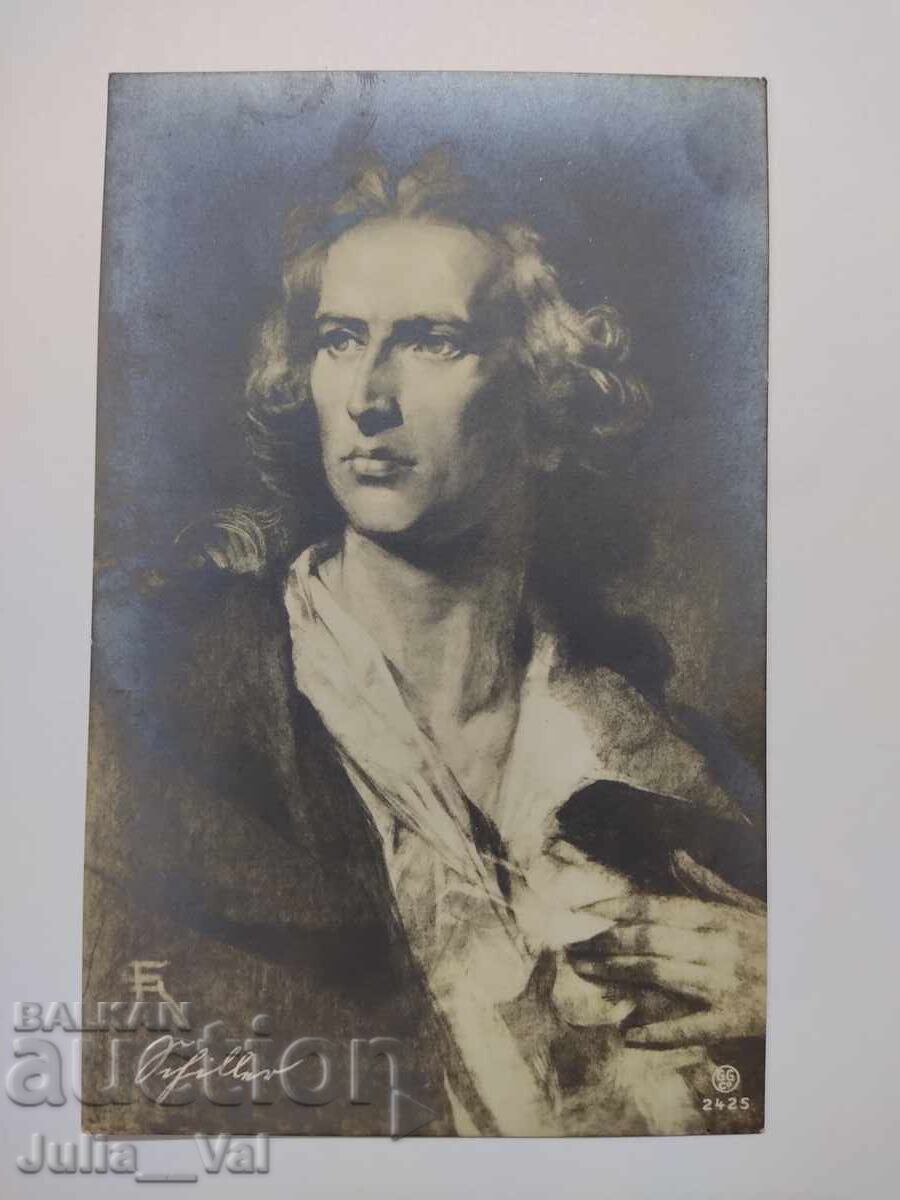 Very old postcard with a beautiful portrait and signature of the artist Very old postcard with a beautiful portrait and signature of the artist