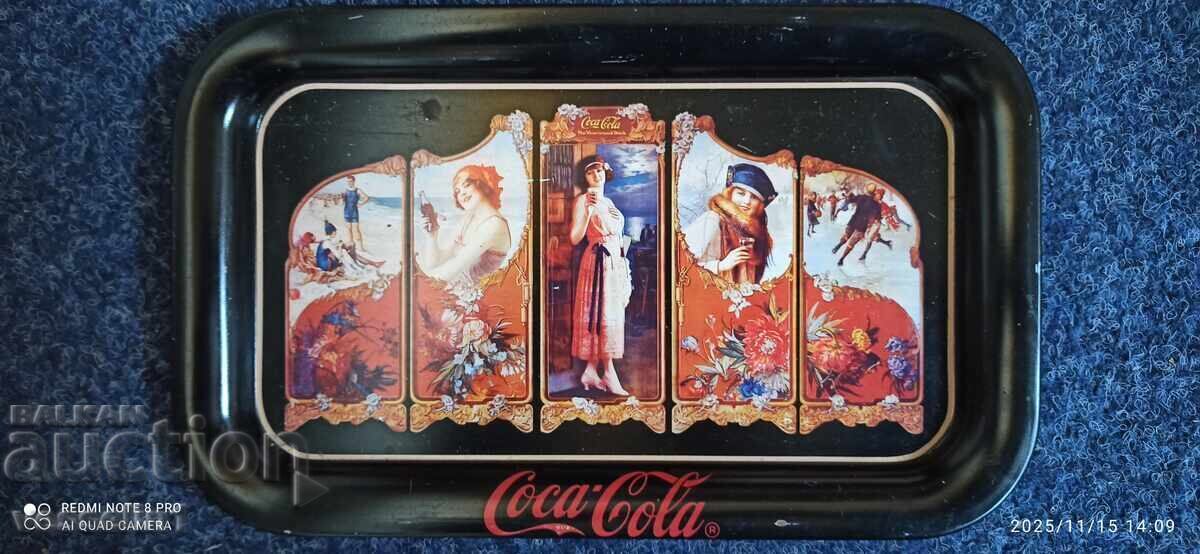 Παλιά μεταλλική πινακίδα Coca-Cola από το 1989, αμερικάνικη
