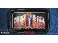 Veche plăcuță metalică Coca-Cola din '89 americană