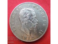 5 lira 1872 Italy silver NO CHINA - COMPARE AND EVALUATE !