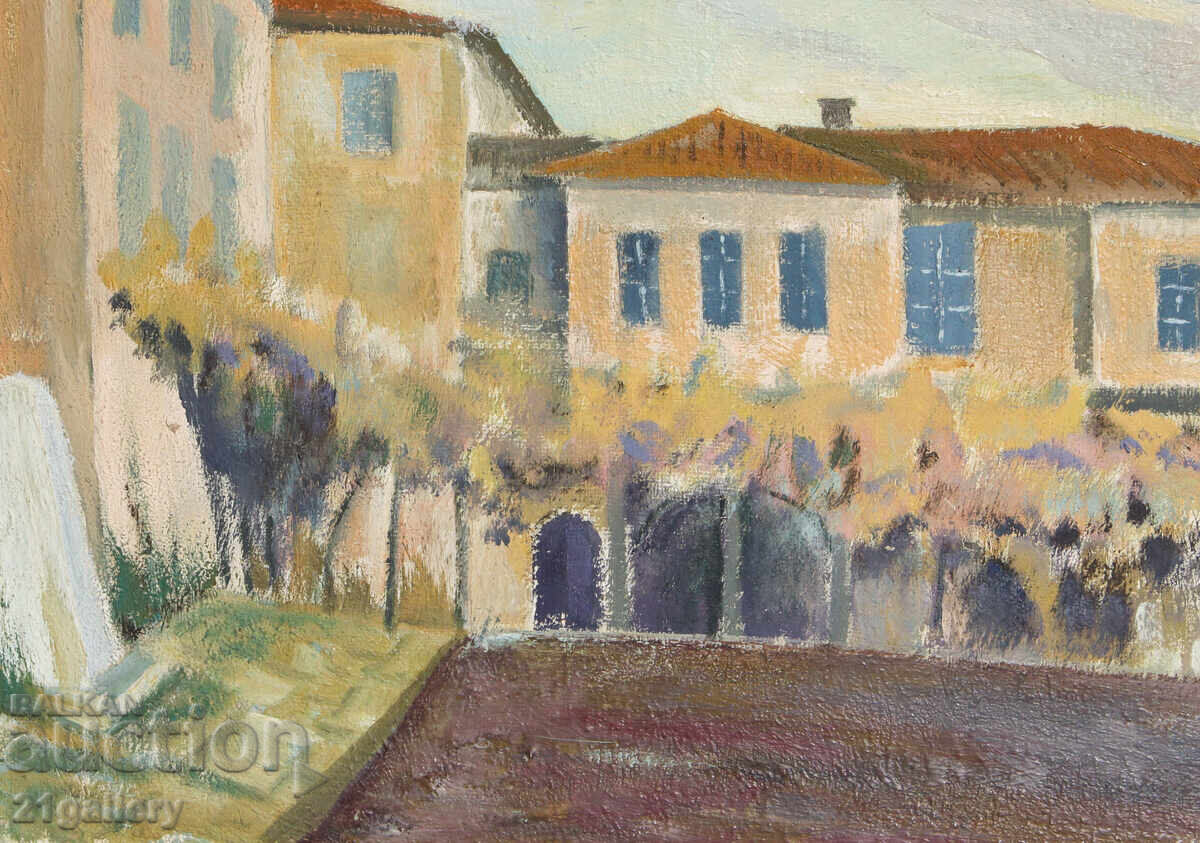 Ελαιογραφία τοπίο Μονή Μεταμόρφωσης - 5