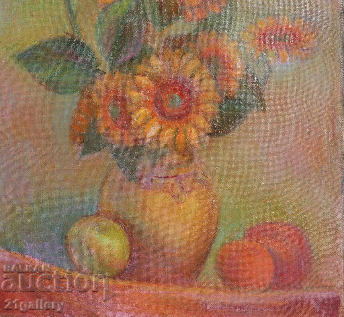 Elka Naidenova (1932 – 2016) Natură statică vază cu flori - 6 Elka Naidenova (1932 – 2016) Natură statică vază cu flori - 6