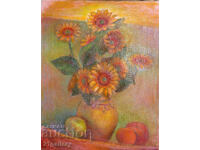 Elka Naydenova (1932 – 2016) Still Life Vase with Flowers