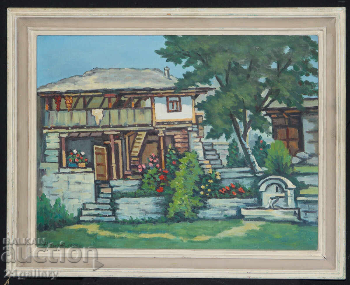 R. Mitev Oil Painting Rural Landscape with price € 204.52 | 400.01 BGN