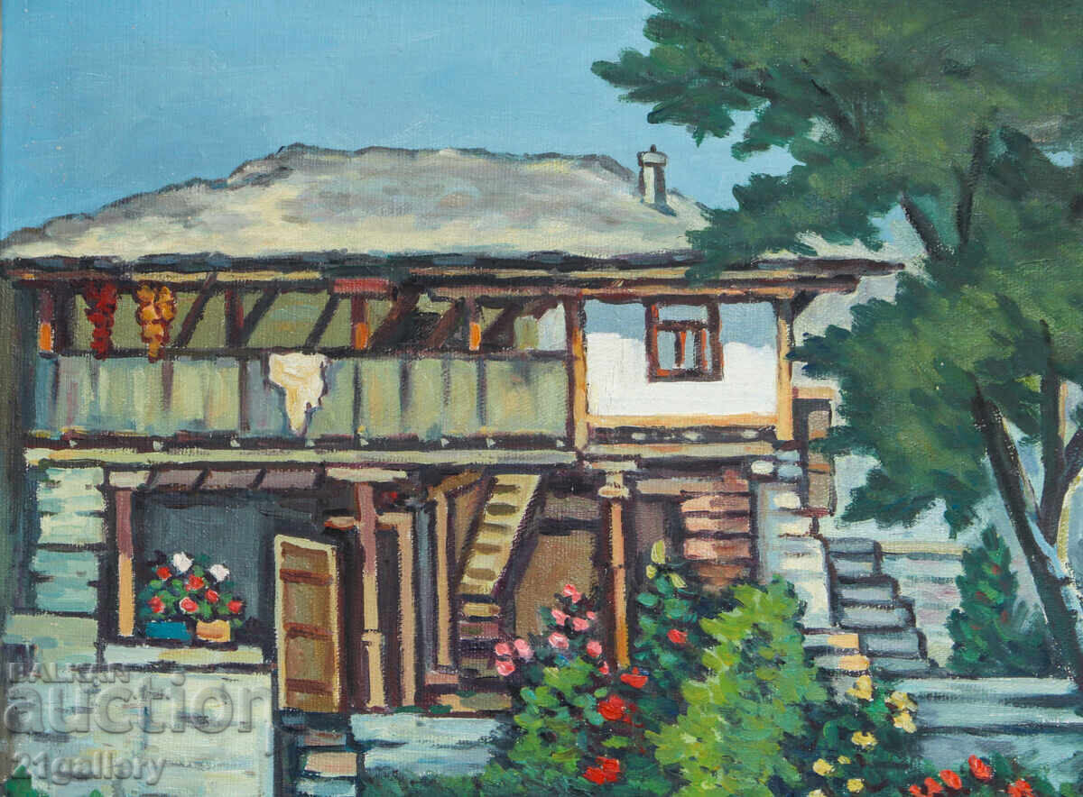 Delivery of R. Mitev Oil Painting Rural Landscape