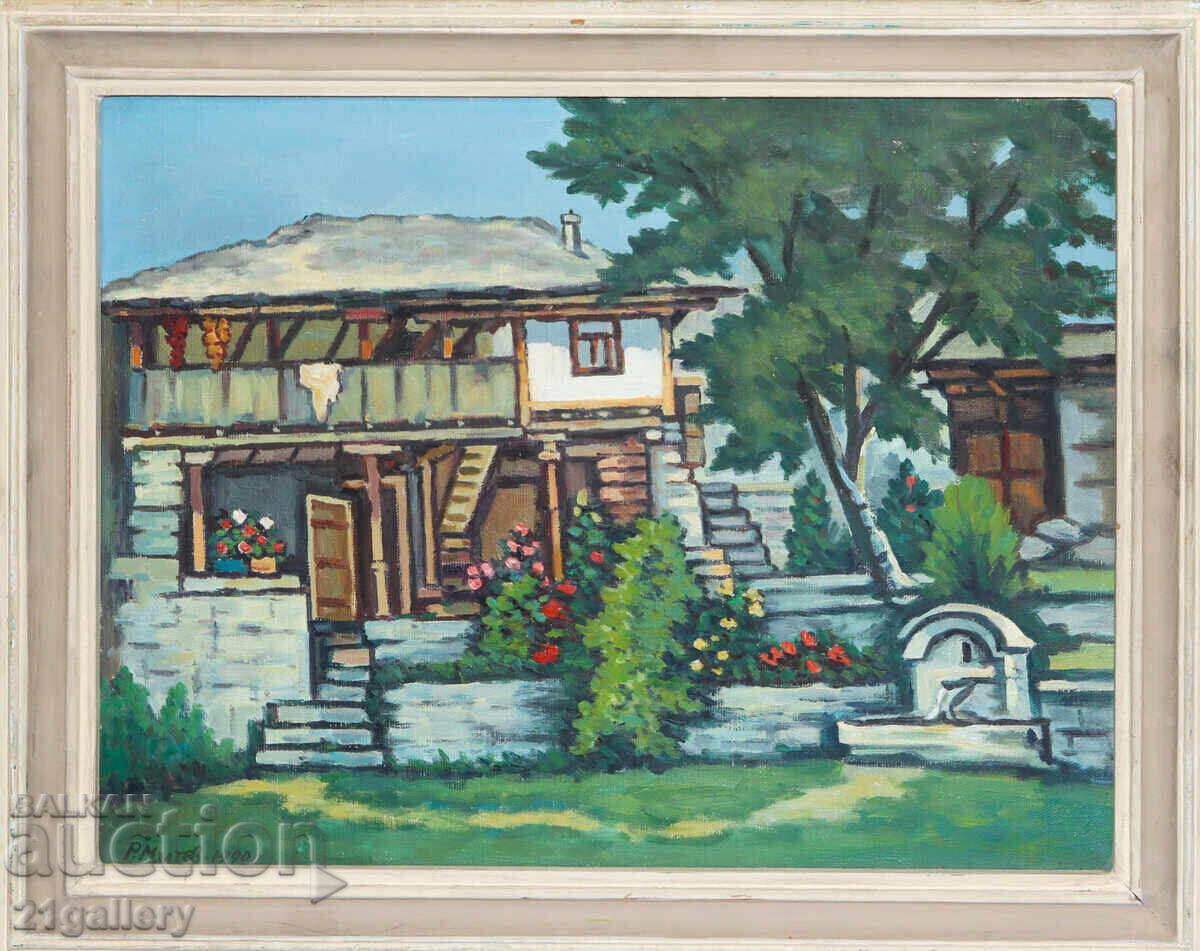 Mаслена картина селски пейзаж