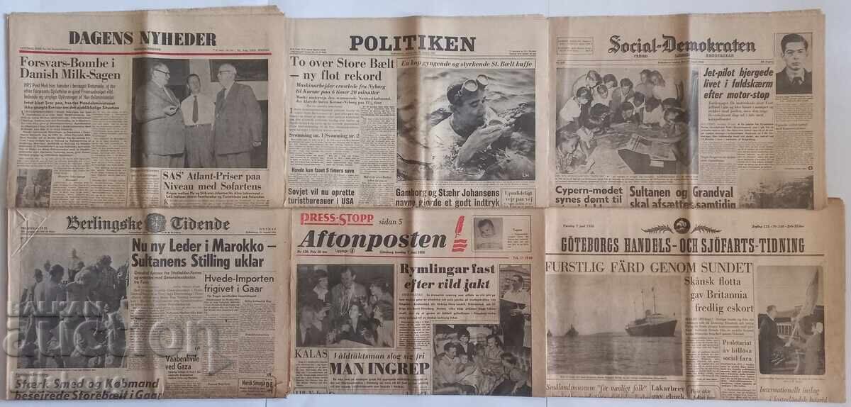 1955-1956 Scandinavian newspapers with info on CSKA tours 1955-1956 Scandinavian newspapers with info on CSKA tours