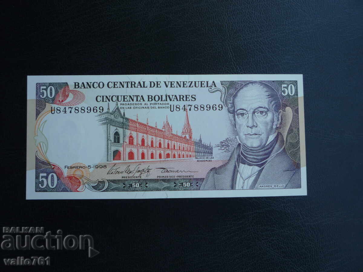 VENEZUELA 50 BOLIVARI 1998 NOUĂ UNC