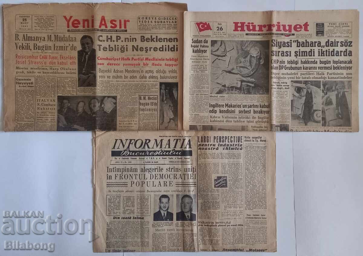 1956-1957 Turkish and Romanian newspapers, info on CSKA matches 1956-1957 Turkish and Romanian newspapers, info on CSKA matches
