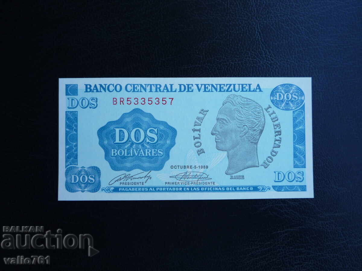 VENEZUELA 2 BOLIVARI 1989 NOUĂ UNC VENEZUELA 2 BOLIVARI 1989 NOUĂ UNC