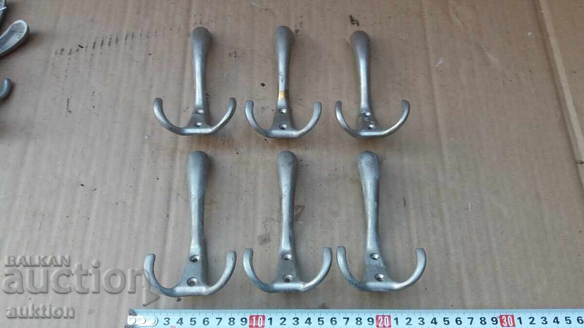 LOT OF 6 SOLID BRONZE HANGERS