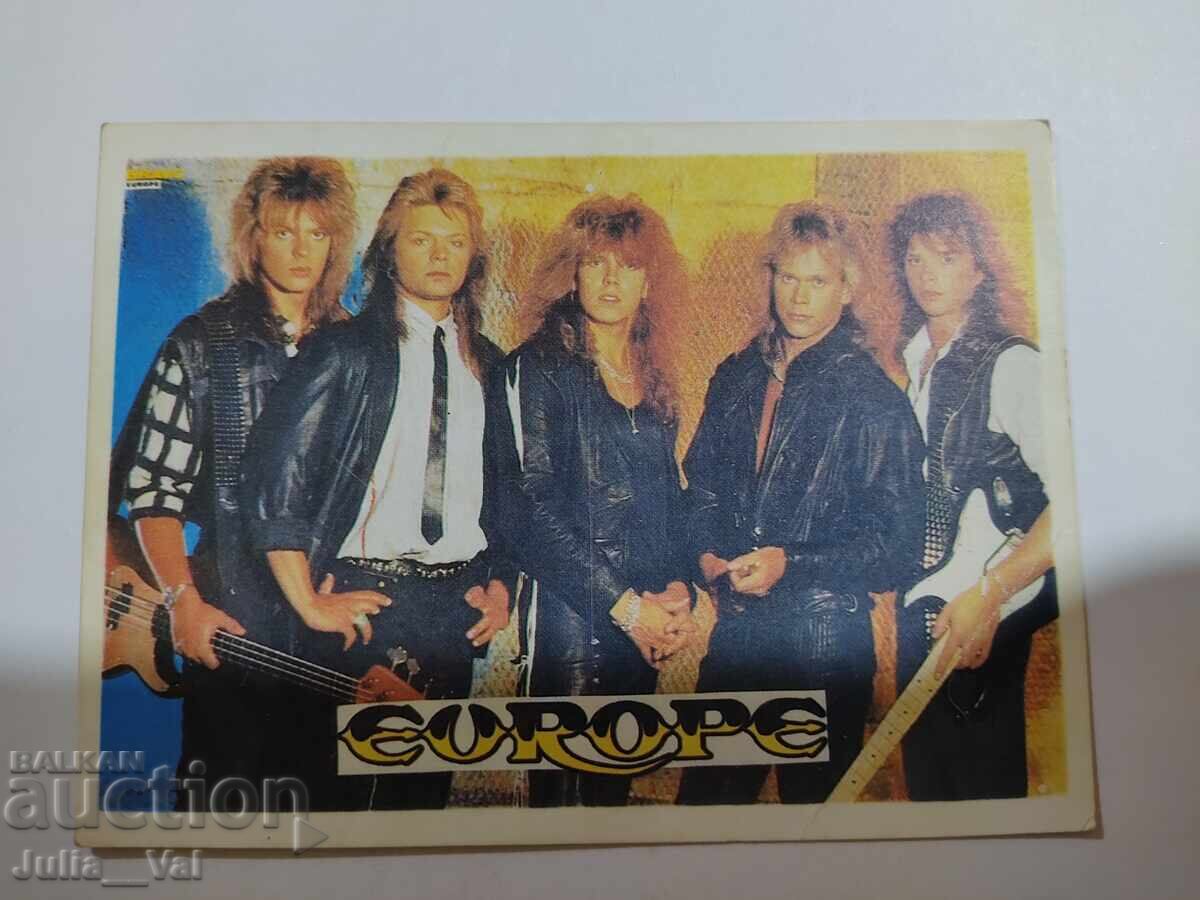 Картичка на група Europe Картичка на група Europe