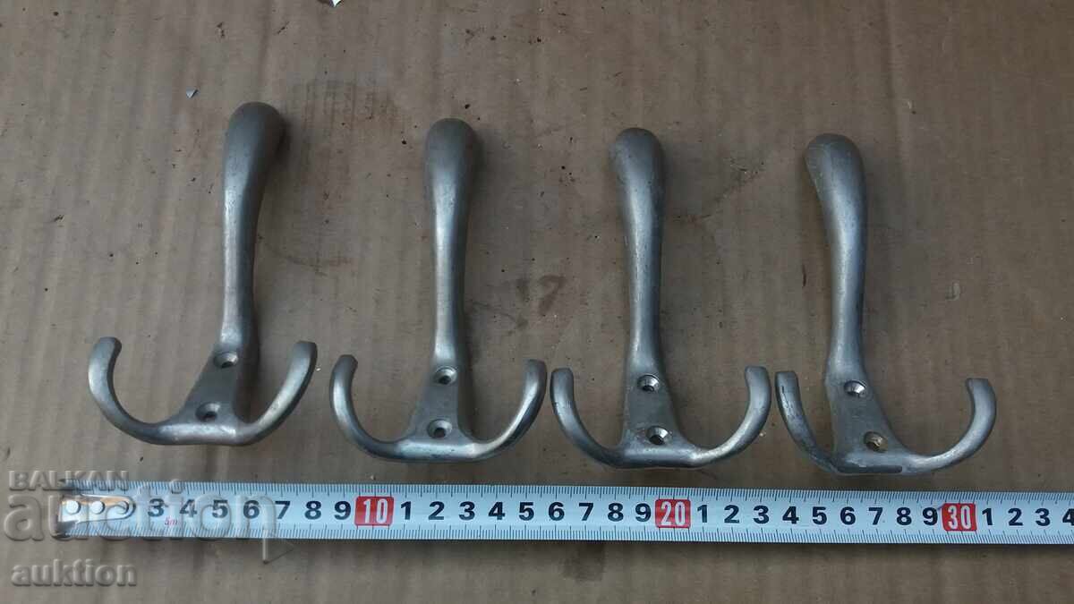 Auction  Set of 4 Solid Bronze Coat Hooks