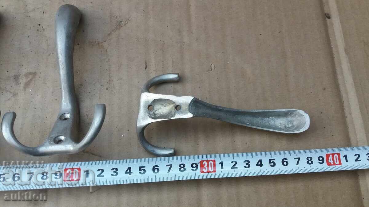 Set of 4 Solid Bronze Coat Hooks - 6