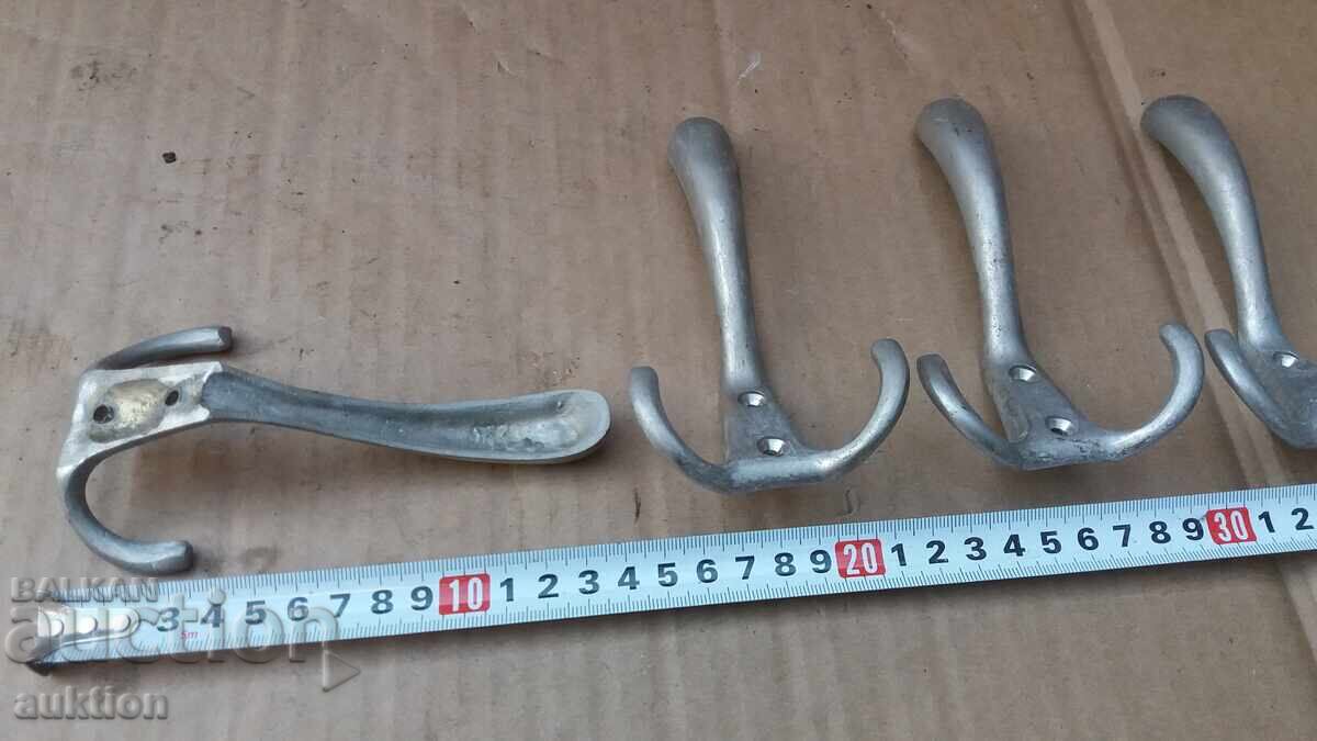 Set of 4 Solid Bronze Coat Hooks - 6 Set of 4 Solid Bronze Coat Hooks - 6