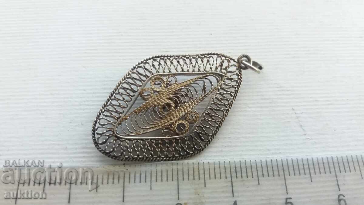 ФИЛИГРАН - СРЕБЪРНА БРОШКА , ВИСУЛКА - 6
