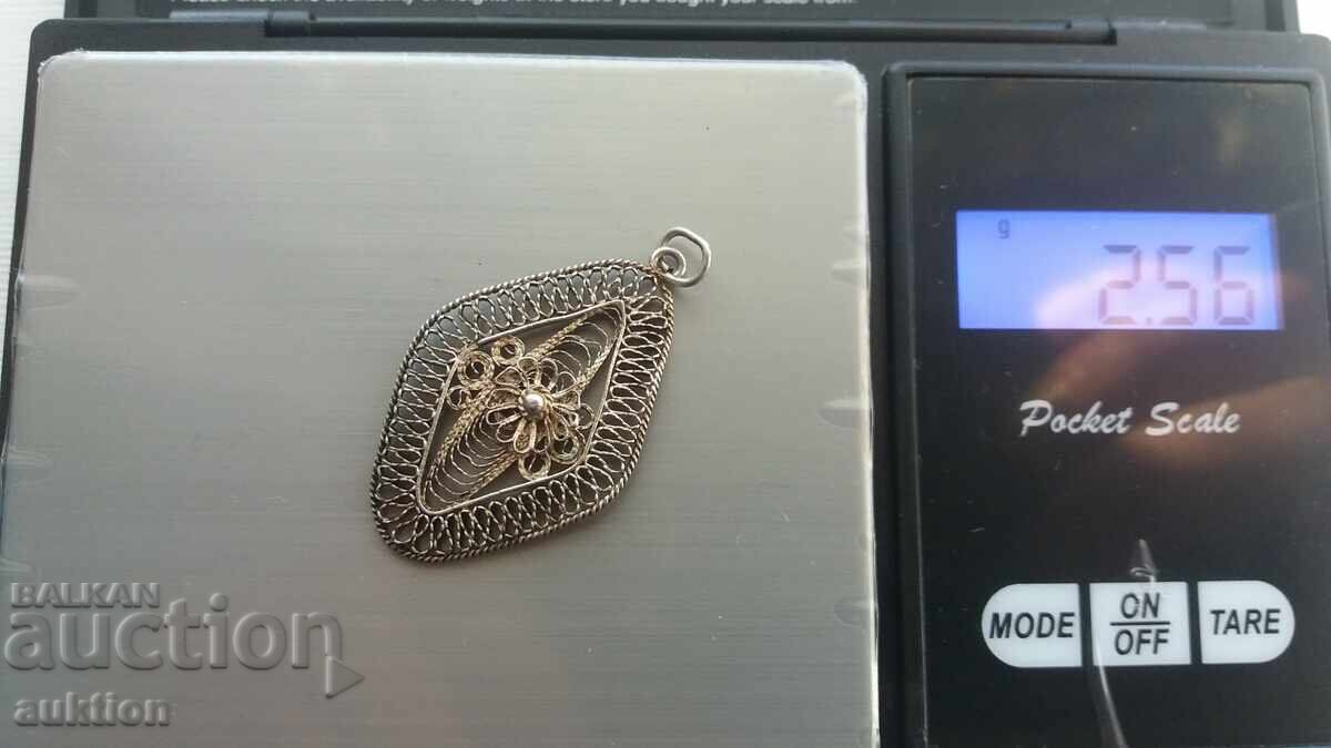 ФИЛИГРАН - СРЕБЪРНА БРОШКА , ВИСУЛКА - 7