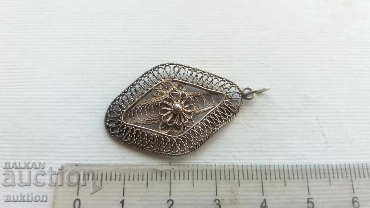 ФИЛИГРАН - СРЕБЪРНА БРОШКА , ВИСУЛКА