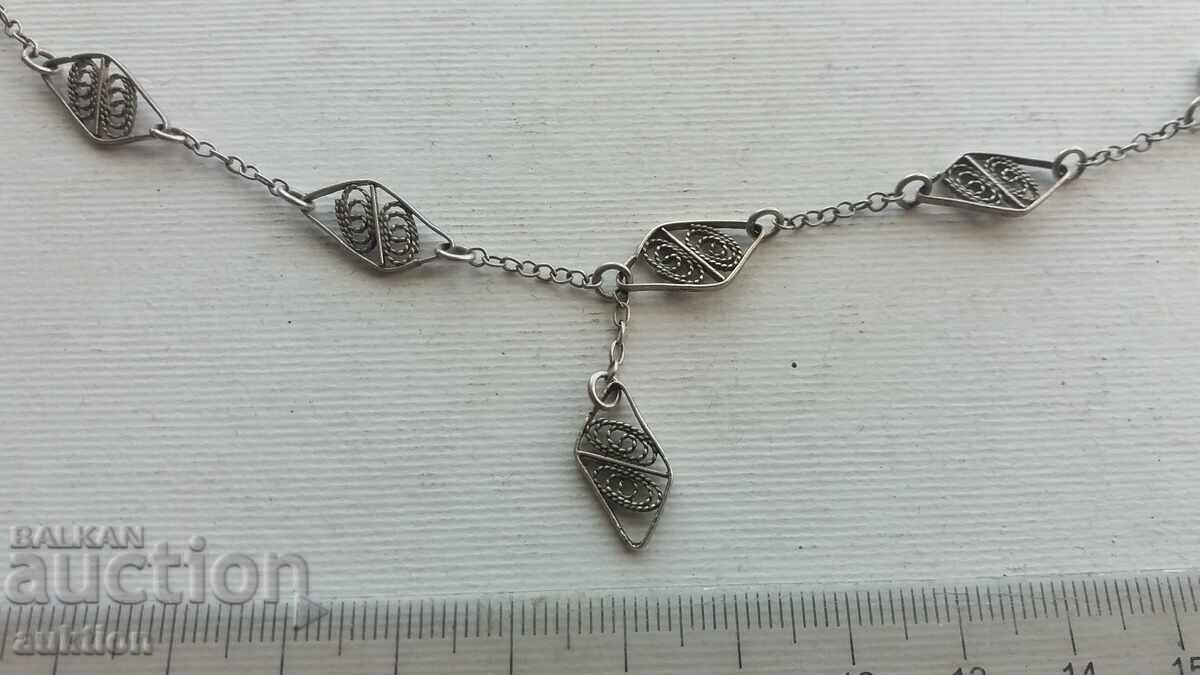 Auction  SILVER NECKLACE - FILIGREE - 9 GRAMS