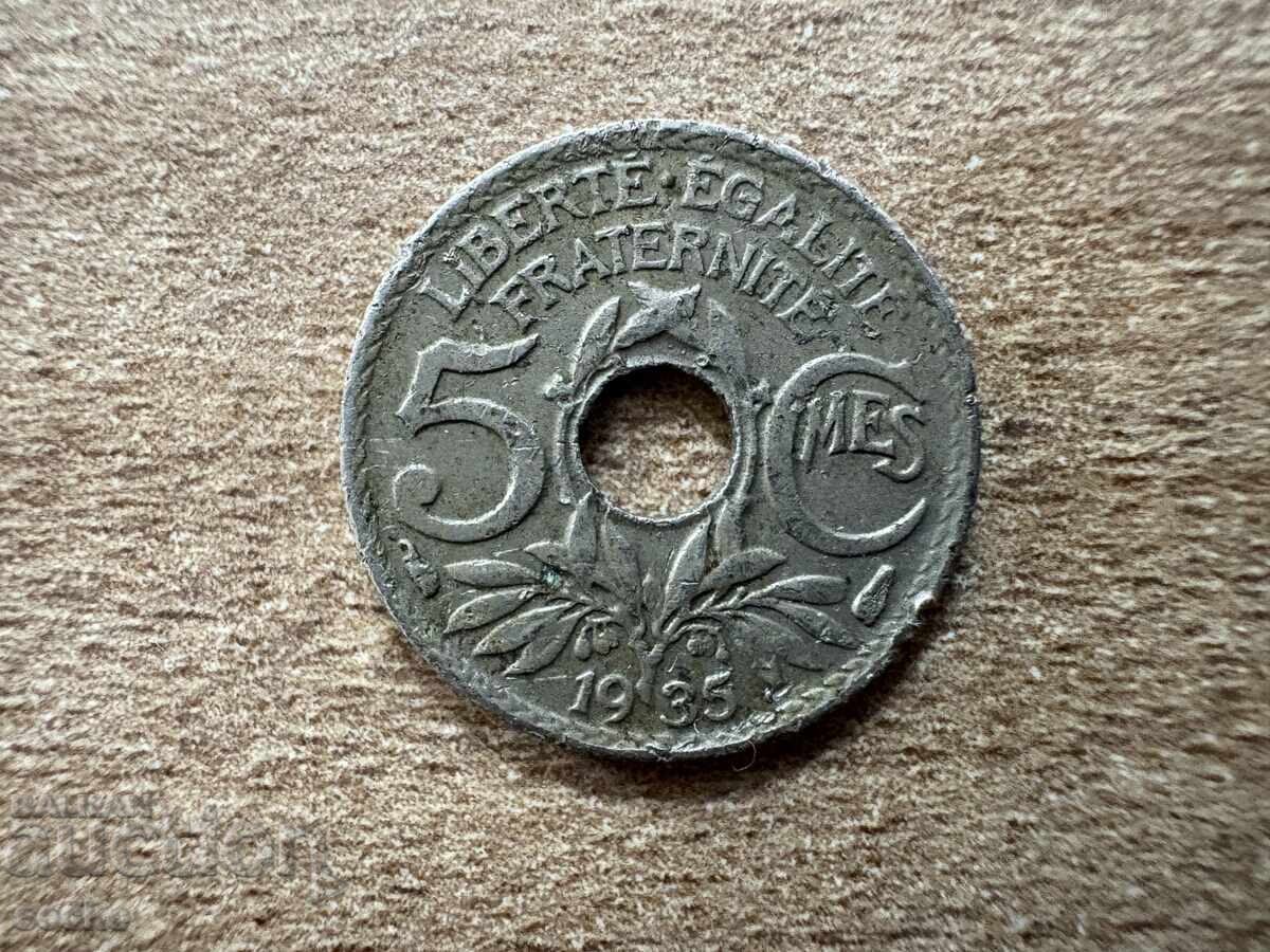 Franța - 5 centime (1935) Franța - 5 centime (1935)