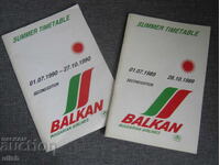 2 buc. Balkan Balcan orar de vară zboruri 1989/1990