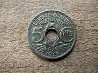 Franța - 5 centime (1923) - MD 'cornul abundenței' - Paris