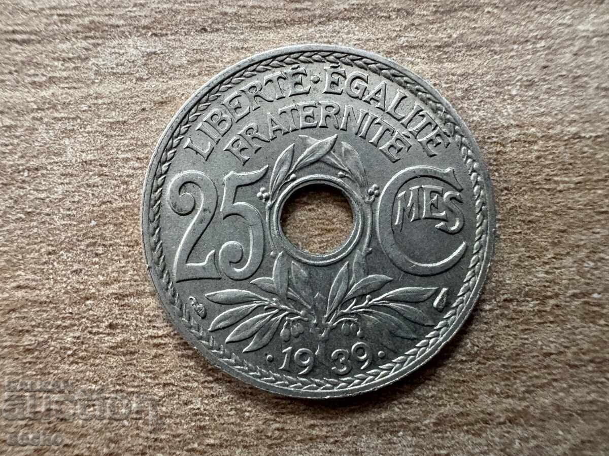 Франция - 25 сантима (1939) Франция - 25 сантима (1939)