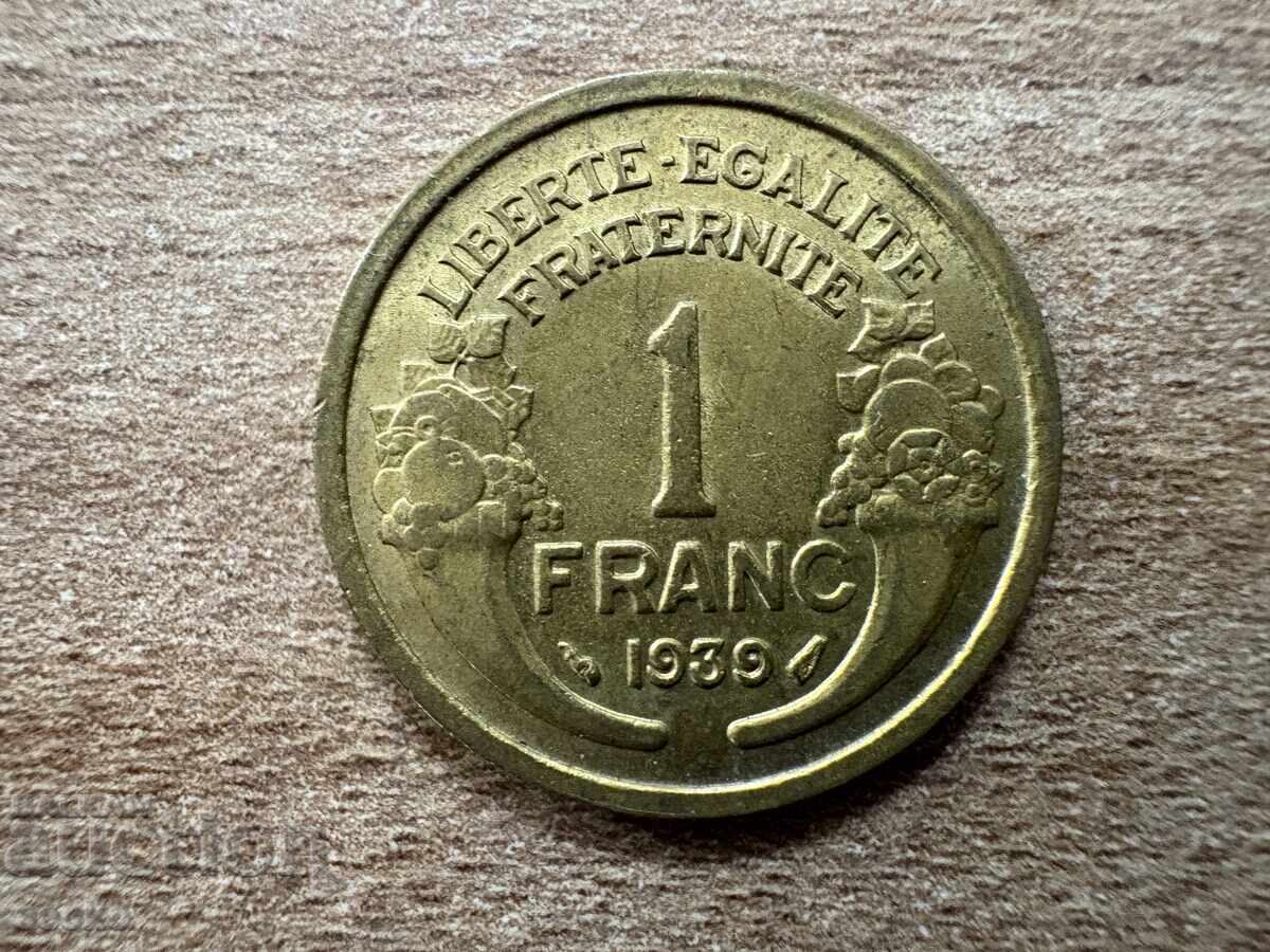 Франция - 1 франк (1939)