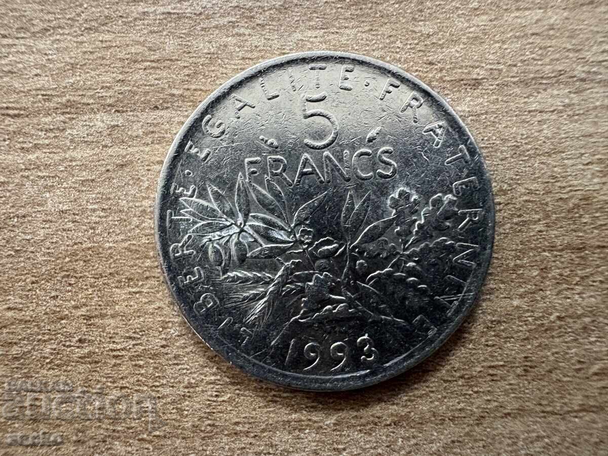 Франция - 5 франка (1993)