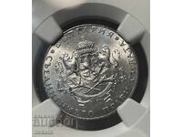 2 lei 1943 g. MS65 NGC