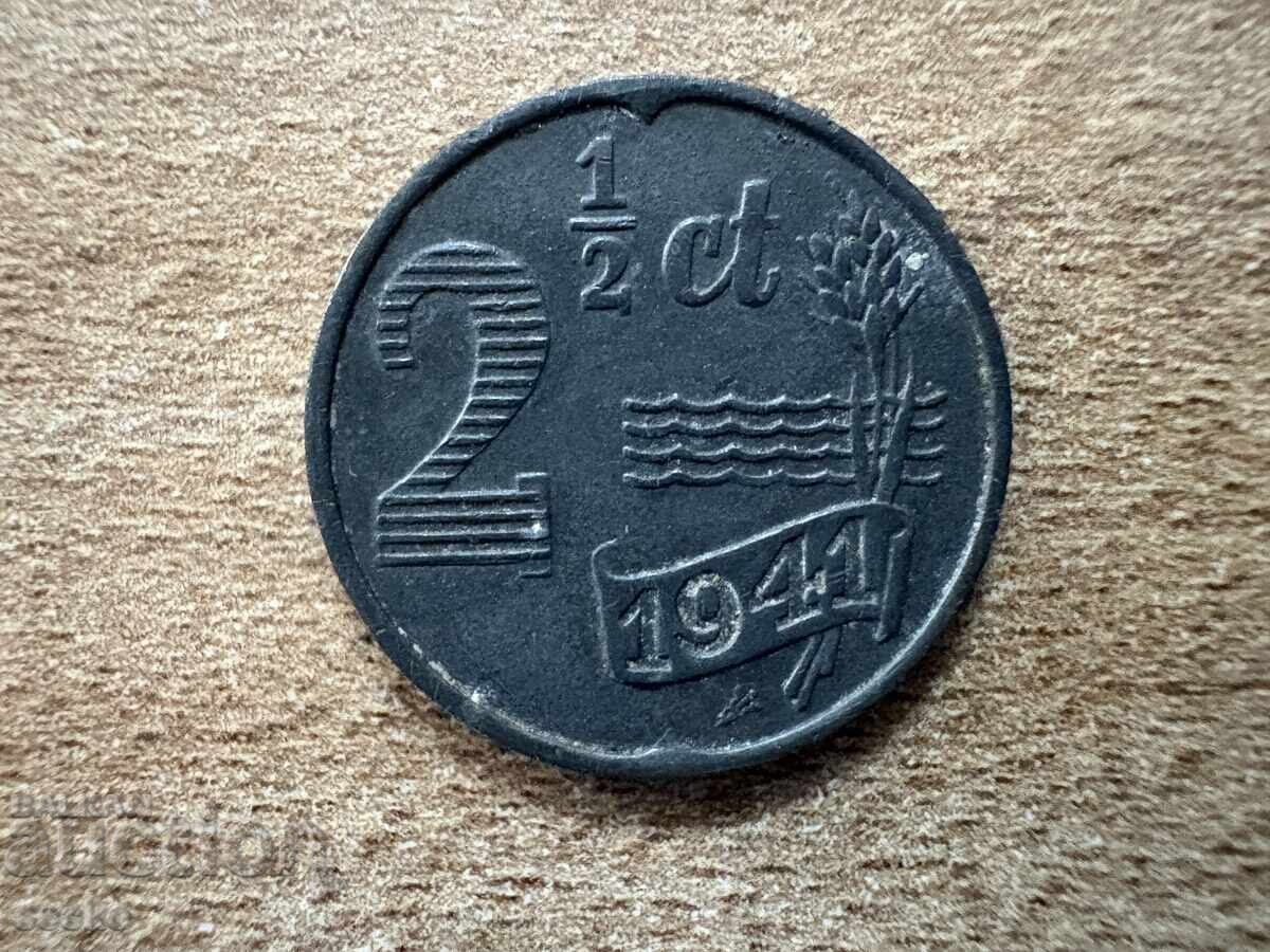 Netherlands - 2 1/2 cents (1941) - zinc Netherlands - 2 1/2 cents (1941) - zinc