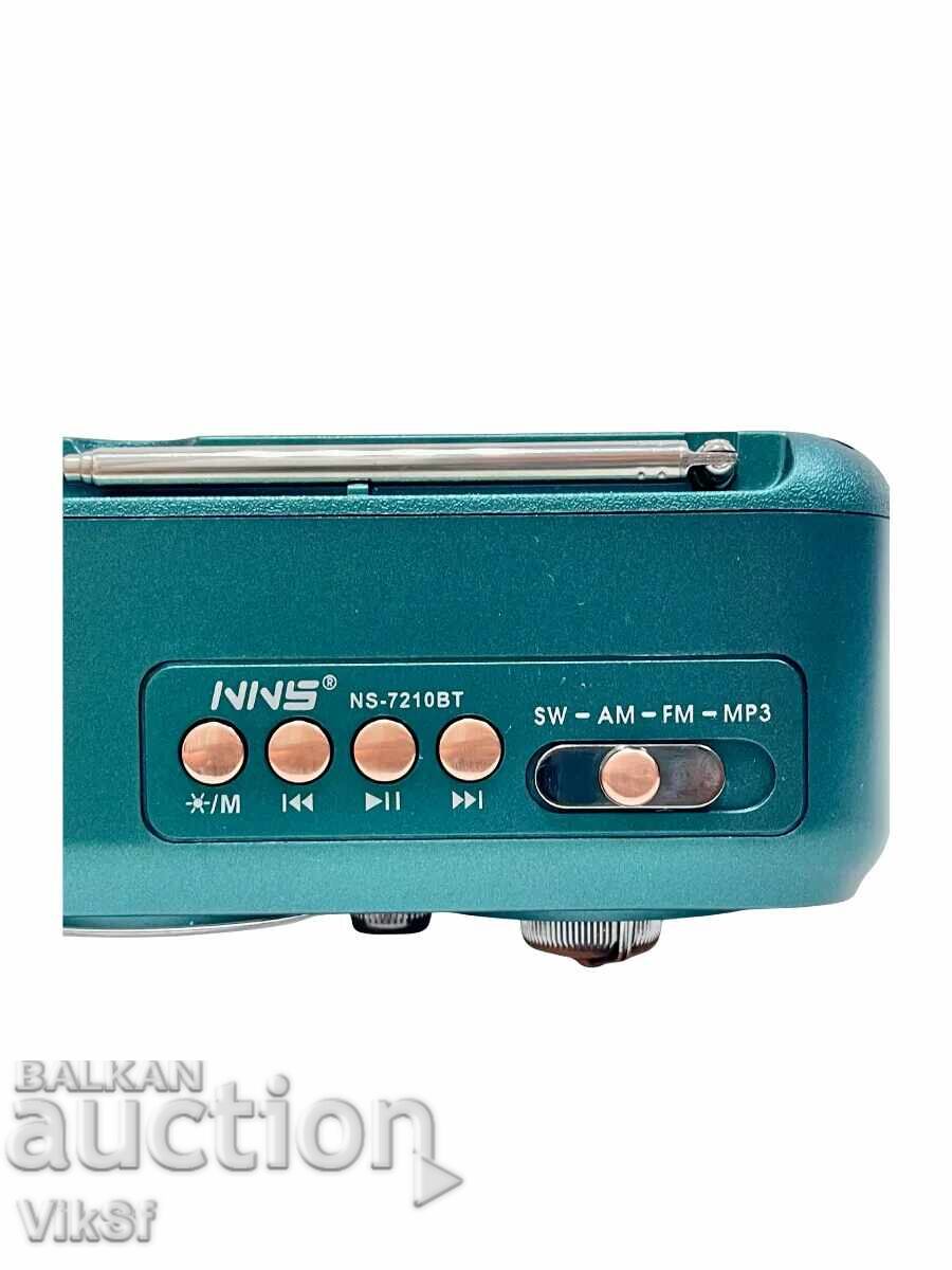 Livrarea Radio vintage cu trei unde AM/FM/SM cu BT USB/ TF -NS-7210BT