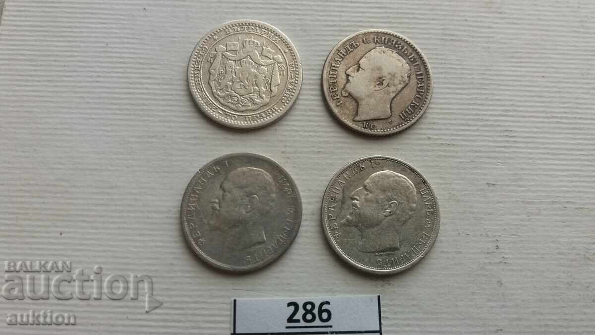 Συλλογή 50 λεπτών 1883, 1891, 1912 και 1913 ασημένια - 6