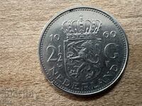 Olanda - 2 1/2 guldeni (1969) - MD 'cocoș' la stânga