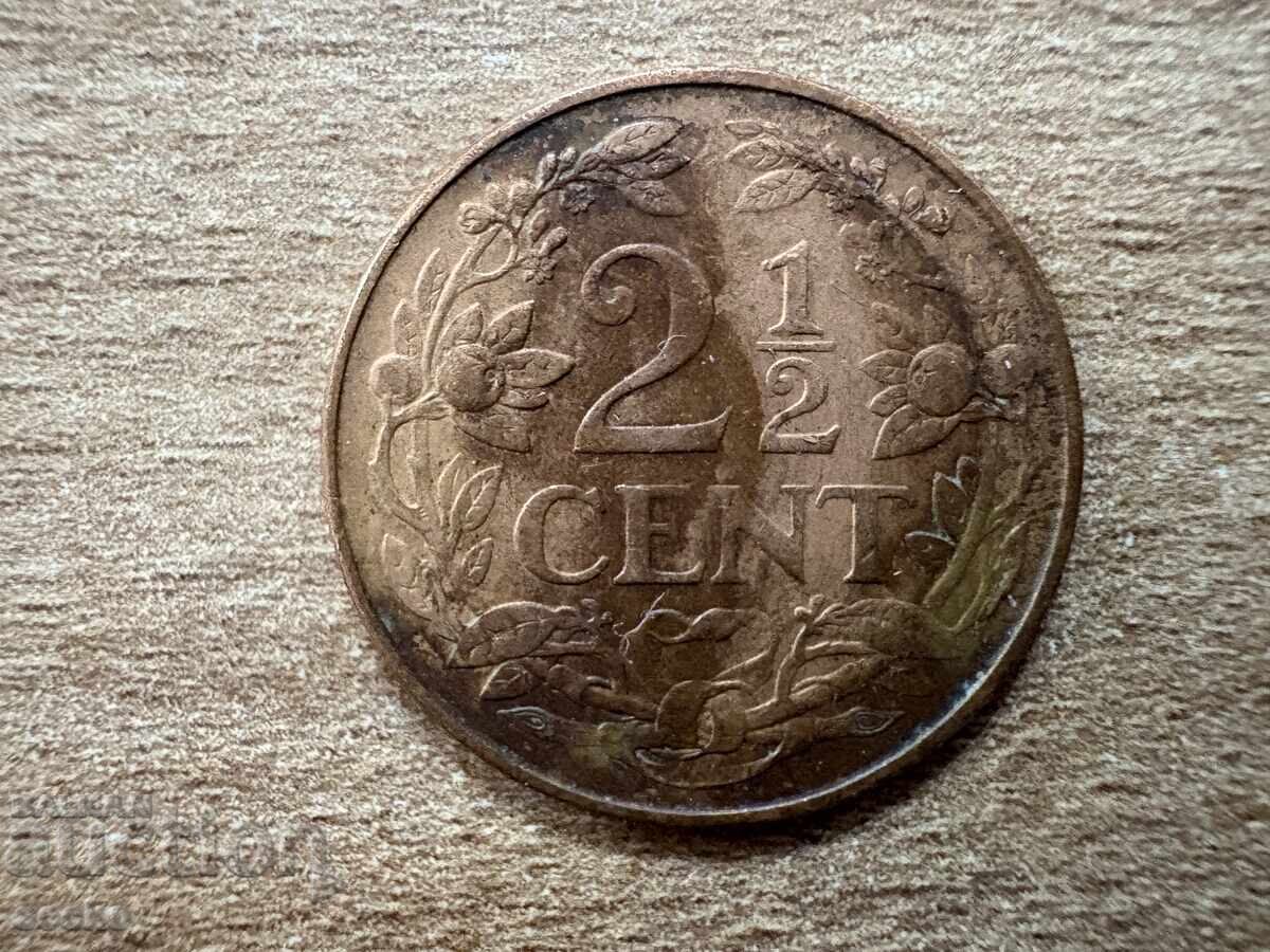 Antilele Olandeze - 2 1/2 cenți (1965) - "Stea" și "Pește" Antilele Olandeze - 2 1/2 cenți (1965) - "Stea" și "Pește"