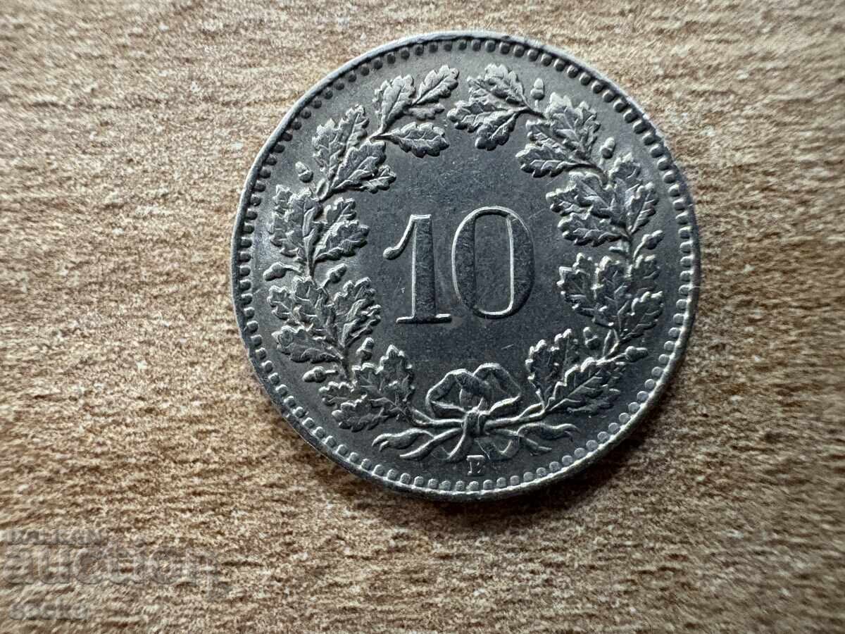 Switzerland - 10 Rappen (1962)