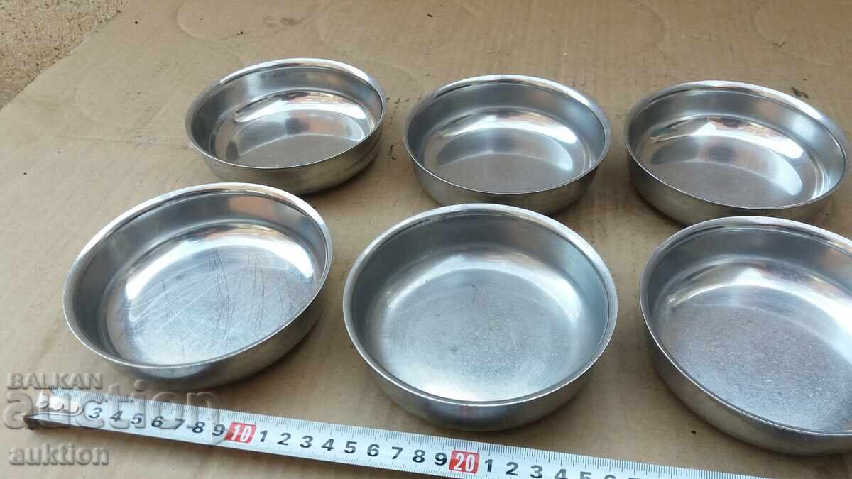 CHROME - SET OF MILITARY CUPS FOR SWEET - SOLID - 6 PIECES - 5 CHROME - SET OF MILITARY CUPS FOR SWEET - SOLID - 6 PIECES - 5