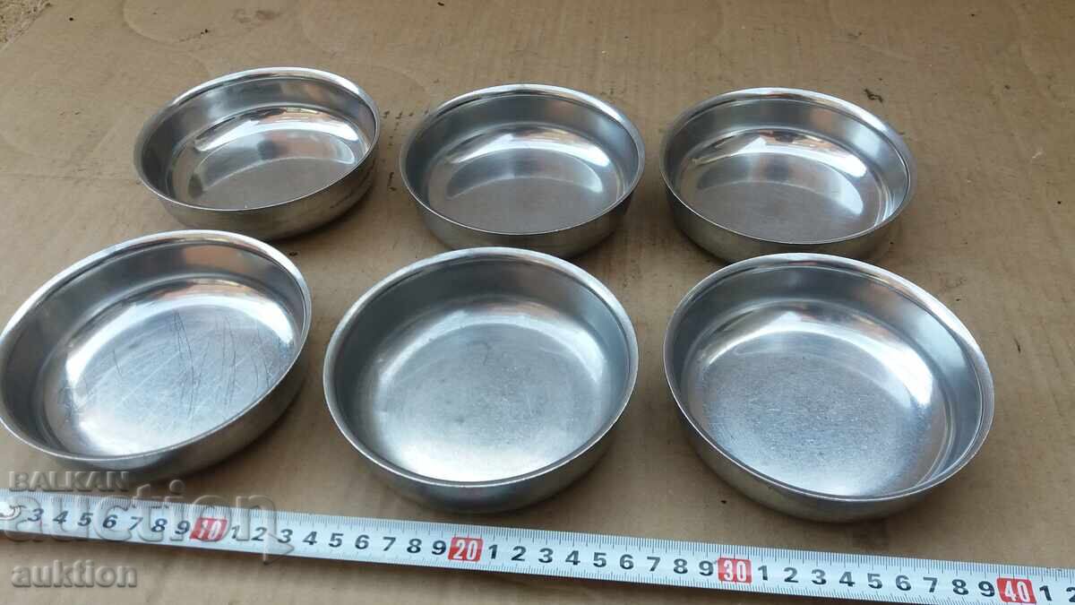 CHROME - SET OF MILITARY CUPS FOR SWEET - SOLID - 6 PIECES - 6 CHROME - SET OF MILITARY CUPS FOR SWEET - SOLID - 6 PIECES - 6