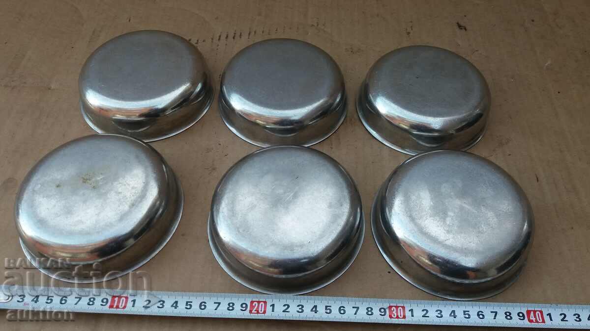 CHROME - SET OF MILITARY CUPS FOR SWEET - SOLID - 6 PIECES - 7 CHROME - SET OF MILITARY CUPS FOR SWEET - SOLID - 6 PIECES - 7