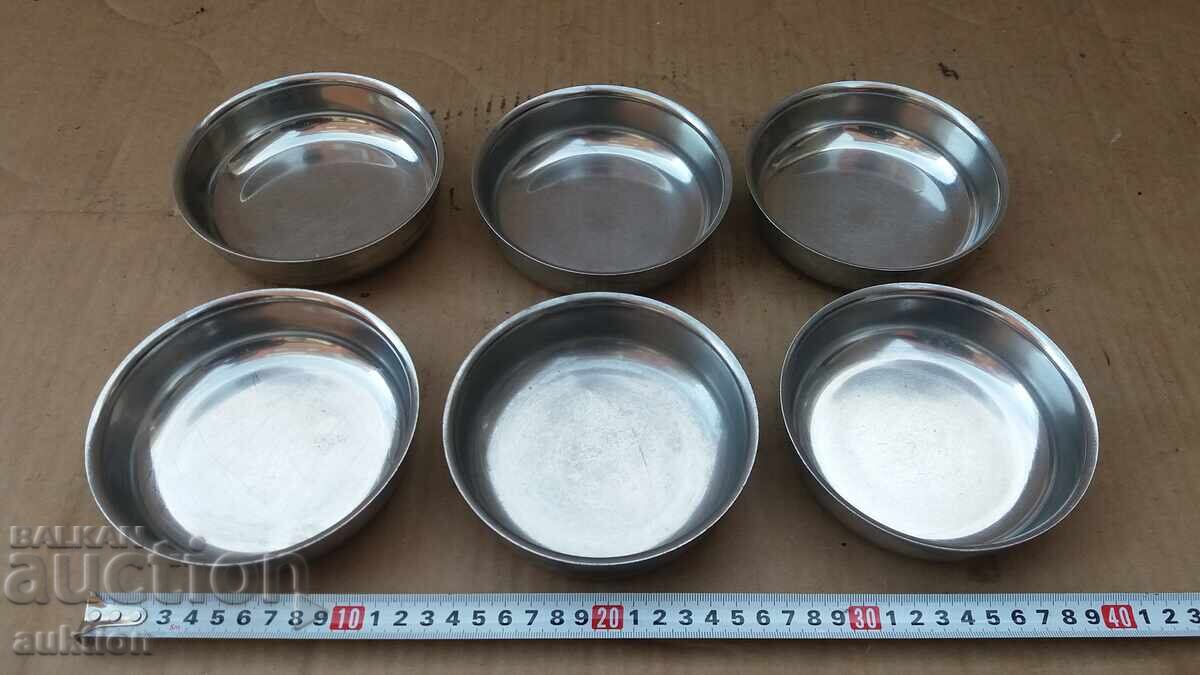 CHROME - SET OF MILITARY CUPS FOR SWEET - SOLID - 6 PIECES CHROME - SET OF MILITARY CUPS FOR SWEET - SOLID - 6 PIECES