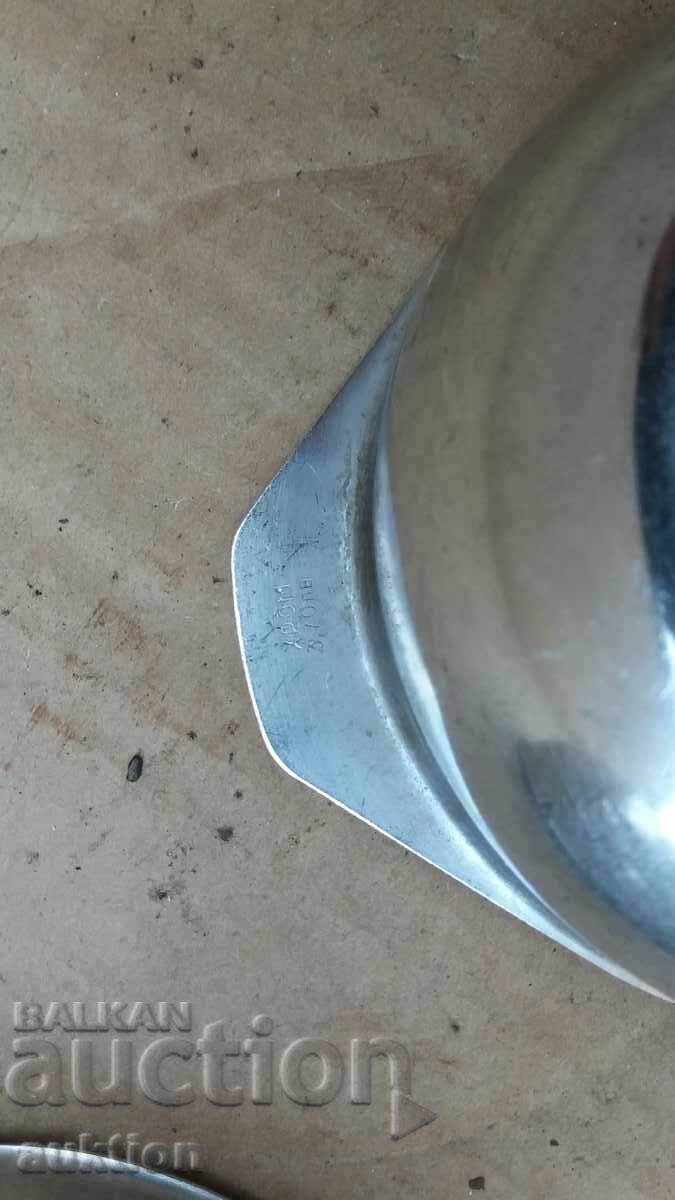 CHROME - MILITARY SOUP BOWLS SET - SOLID - 6 PIECES - 5 CHROME - MILITARY SOUP BOWLS SET - SOLID - 6 PIECES - 5