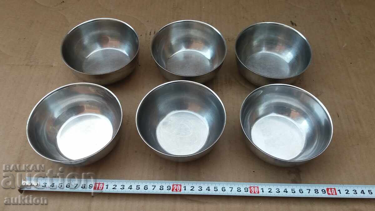 ХРОМ - КОМПЛЕКТ ВОЕННИ КУПИЧКИ ЗА СУПА - МАСИВНИ - 6 БРОЯ с цена 14.99 лв. | € 7.66