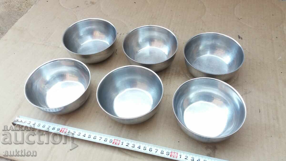 Доставка на ХРОМ - КОМПЛЕКТ ВОЕННИ КУПИЧКИ ЗА СУПА - МАСИВНИ - 6 БРОЯ