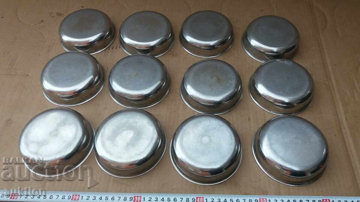 CROM - SET DE CEȘTI MILITARE PENTRU DULCE - MASIVE - 12 BUCĂȚI - 6