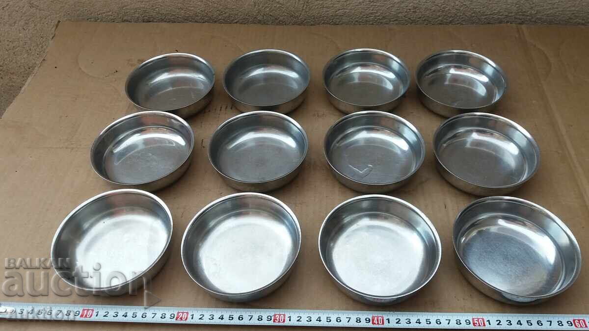 CROM - SET DE CEȘTI MILITARE PENTRU DULCE - MASIVE - 12 BUCĂȚI