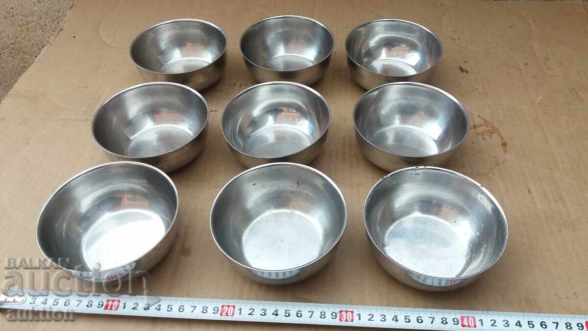 CHROME - SET OF MILITARY SOUP BOWLS - SOLID - 9 PIECES with price 18.99 BGN | € 9.71 CHROME - SET OF MILITARY SOUP BOWLS - SOLID - 9 PIECES with price 18.99 BGN | € 9.71