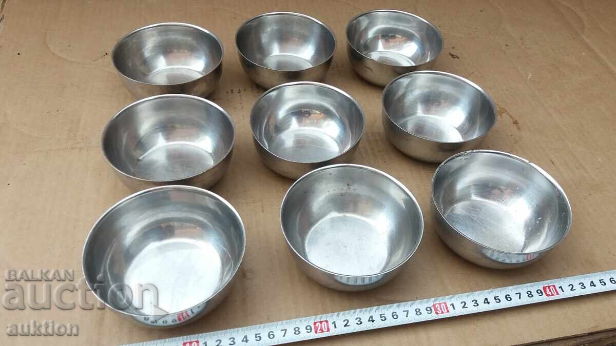 Delivery of CHROME - SET OF MILITARY SOUP BOWLS - SOLID - 9 PIECES Delivery of CHROME - SET OF MILITARY SOUP BOWLS - SOLID - 9 PIECES