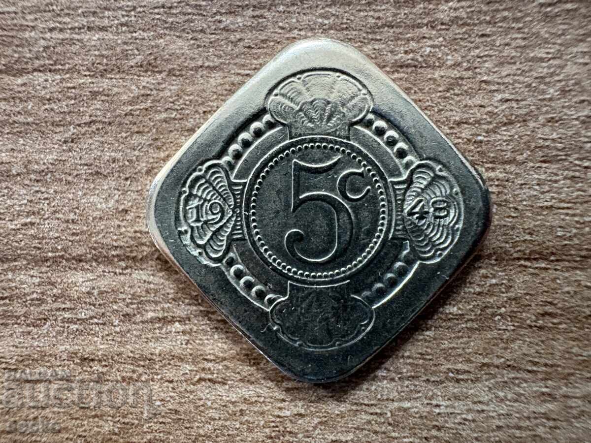 Netherlands - 5 Cent Token - Abdication of Queen...(1980) Netherlands - 5 Cent Token - Abdication of Queen...(1980)