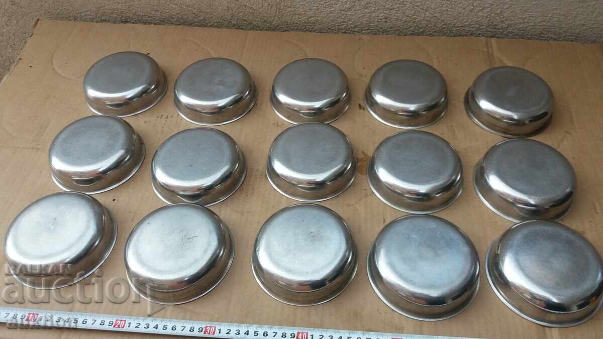 CROM - SET DE CEȘTI MILITARE PENTRU DULCE - MASIVE - 15 BUCĂȚI - 7