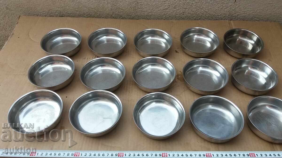 CROM - SET DE CEȘTI MILITARE PENTRU DULCE - MASIVE - 15 BUCĂȚI